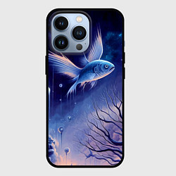 Чехол для iPhone 13 Pro Крылатая рыба - сюрреализм, цвет: 3D-черный