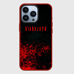 Чехол для iPhone 13 Pro Biohazard брызги красок, цвет: 3D-красный