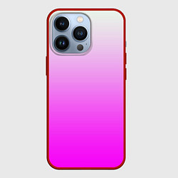 Чехол для iPhone 13 Pro Gradient color pink, цвет: 3D-красный