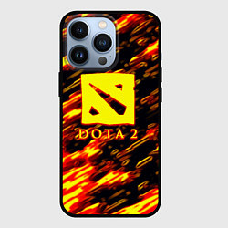 Чехол для iPhone 13 Pro DOTA2 огенный стиль текстура, цвет: 3D-черный