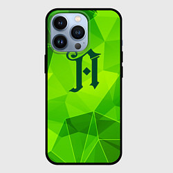 Чехол для iPhone 13 Pro Architects green poly, цвет: 3D-черный