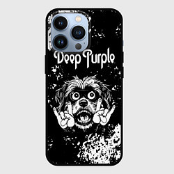 Чехол для iPhone 13 Pro Deep Purple рок пес, цвет: 3D-черный