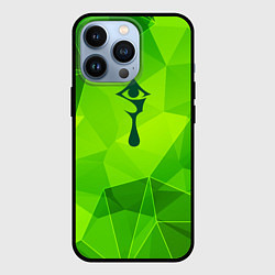 Чехол для iPhone 13 Pro Hellsing green poly, цвет: 3D-черный