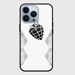 Чехол для iPhone 13 Pro Green Day white poly, цвет: 3D-черный