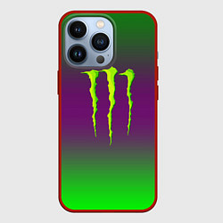 Чехол для iPhone 13 Pro Monster energy gradient, цвет: 3D-красный