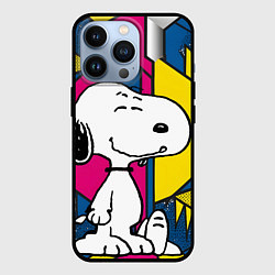 Чехол для iPhone 13 Pro Снупи поп-арт, цвет: 3D-черный