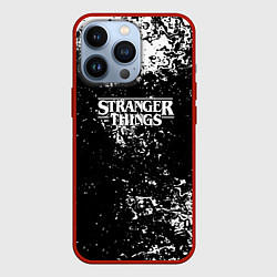 Чехол для iPhone 13 Pro Stranger things брызги красок, цвет: 3D-красный