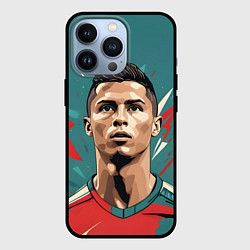 Чехол для iPhone 13 Pro Футболист Рональдо, цвет: 3D-черный