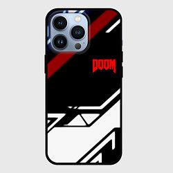 Чехол для iPhone 13 Pro Doom steel geometry, цвет: 3D-черный