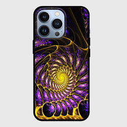 Чехол для iPhone 13 Pro Fractal illusion steel, цвет: 3D-черный