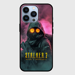 Чехол для iPhone 13 Pro Stalker 2 радиоактивный дым, цвет: 3D-черный