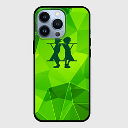 Чехол для iPhone 13 Pro Hunter x Hunter green poly, цвет: 3D-черный