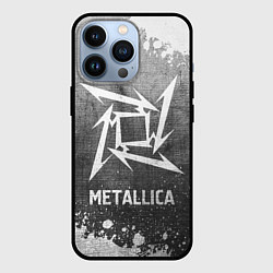 Чехол для iPhone 13 Pro Metallica - grey gradient, цвет: 3D-черный