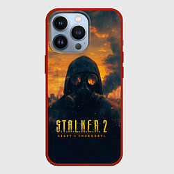 Чехол для iPhone 13 Pro Stalker загрязненный завод, цвет: 3D-красный