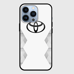 Чехол для iPhone 13 Pro Toyota white poly, цвет: 3D-черный