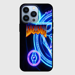 Чехол для iPhone 13 Pro Doom мистические символы, цвет: 3D-черный