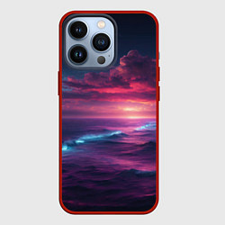 Чехол для iPhone 13 Pro Night sea, цвет: 3D-красный