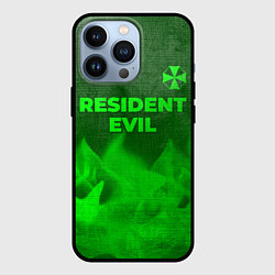 Чехол iPhone 13 Pro Resident Evil - green gradient посередине