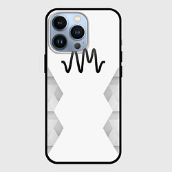 Чехол для iPhone 13 Pro Arctic Monkeys white poly, цвет: 3D-черный