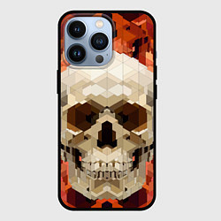 Чехол для iPhone 13 Pro Смеющийся череп паттерн, цвет: 3D-черный