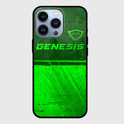 Чехол для iPhone 13 Pro Genesis - green gradient посередине, цвет: 3D-черный