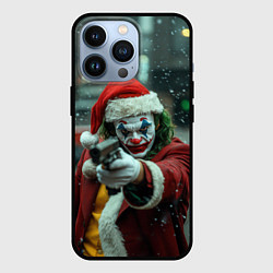 Чехол для iPhone 13 Pro Новогодний Джокер с пистолетом, цвет: 3D-черный