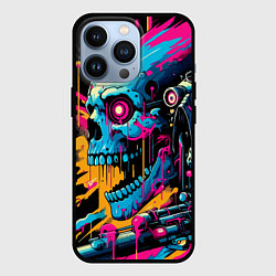 Чехол для iPhone 13 Pro Cool cyber skull - ai art, цвет: 3D-черный