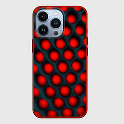 Чехол iPhone 13 Pro Оптическая иллюзия красная броня