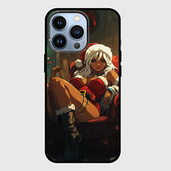 Чехол для iPhone 13 Pro Новогодняя девушка в кресле, цвет: 3D-черный
