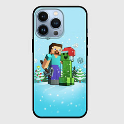 Чехол для iPhone 13 Pro Minecraft - New Year, цвет: 3D-черный