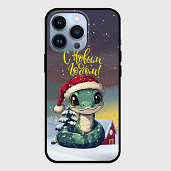 Чехол для iPhone 13 Pro С новым 2025 годом змейка, цвет: 3D-черный