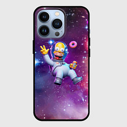 Чехол для iPhone 13 Pro Homer Simpson in space - ai art, цвет: 3D-черный