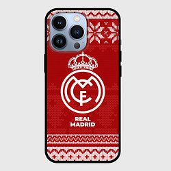 Чехол для iPhone 13 Pro Новогодний Real Madrid, цвет: 3D-черный