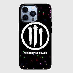 Чехол для iPhone 13 Pro Three Days Grace конфети, цвет: 3D-черный