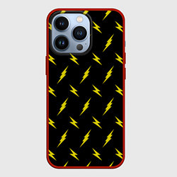 Чехол для iPhone 13 Pro Молнии Флеша, цвет: 3D-красный