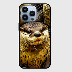 Чехол для iPhone 13 Pro Выдры, цвет: 3D-черный