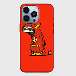 Чехол для iPhone 13 Pro Ленивец Флэш, цвет: 3D-красный