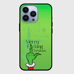 Чехол для iPhone 13 Pro Гринч merry fucking christmas, цвет: 3D-черный