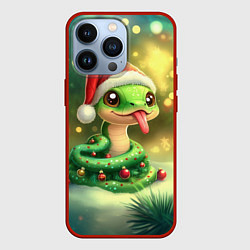 Чехол для iPhone 13 Pro Змейка показывает язык, цвет: 3D-красный