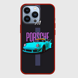 Чехол для iPhone 13 Pro Немецкий автомобиль Porsche 911, цвет: 3D-красный