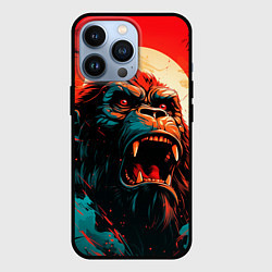 Чехол для iPhone 13 Pro King Kong roar, цвет: 3D-черный