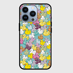 Чехол для iPhone 13 Pro Уютные уточки, цвет: 3D-черный