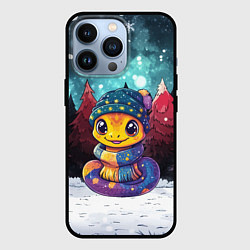 Чехол для iPhone 13 Pro Новогодняя змейка 2025 год, цвет: 3D-черный