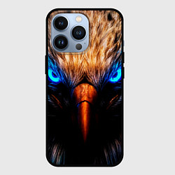 Чехол для iPhone 13 Pro Орел с неоновыми глазами, цвет: 3D-черный