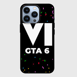 Чехол для iPhone 13 Pro GTA 6 конфети, цвет: 3D-черный