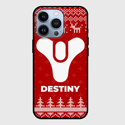 Чехол для iPhone 13 Pro Новогодний Destiny с оленями, цвет: 3D-черный