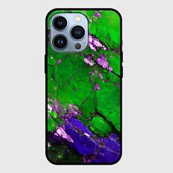 Чехол для iPhone 13 Pro A purple mineral in a green stone, цвет: 3D-черный