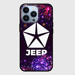 Чехол для iPhone 13 Pro Праздничный Jeep, цвет: 3D-черный