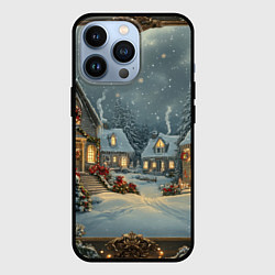 Чехол для iPhone 13 Pro Пейзаж новогодние праздники, цвет: 3D-черный