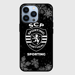 Чехол для iPhone 13 Pro Снежный Sporting, цвет: 3D-черный